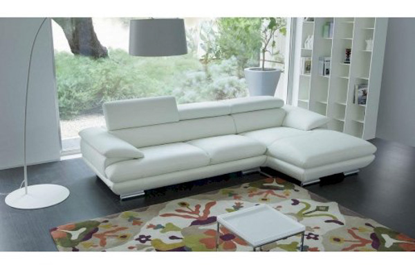 sofa da microfiber trắng