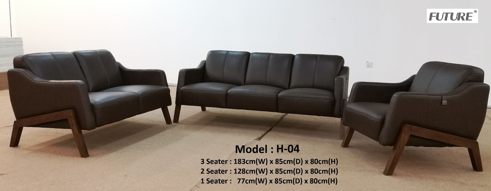 Sofa băng da Future Model H-04 siêu khuyến mại 40% saigonsofa.com