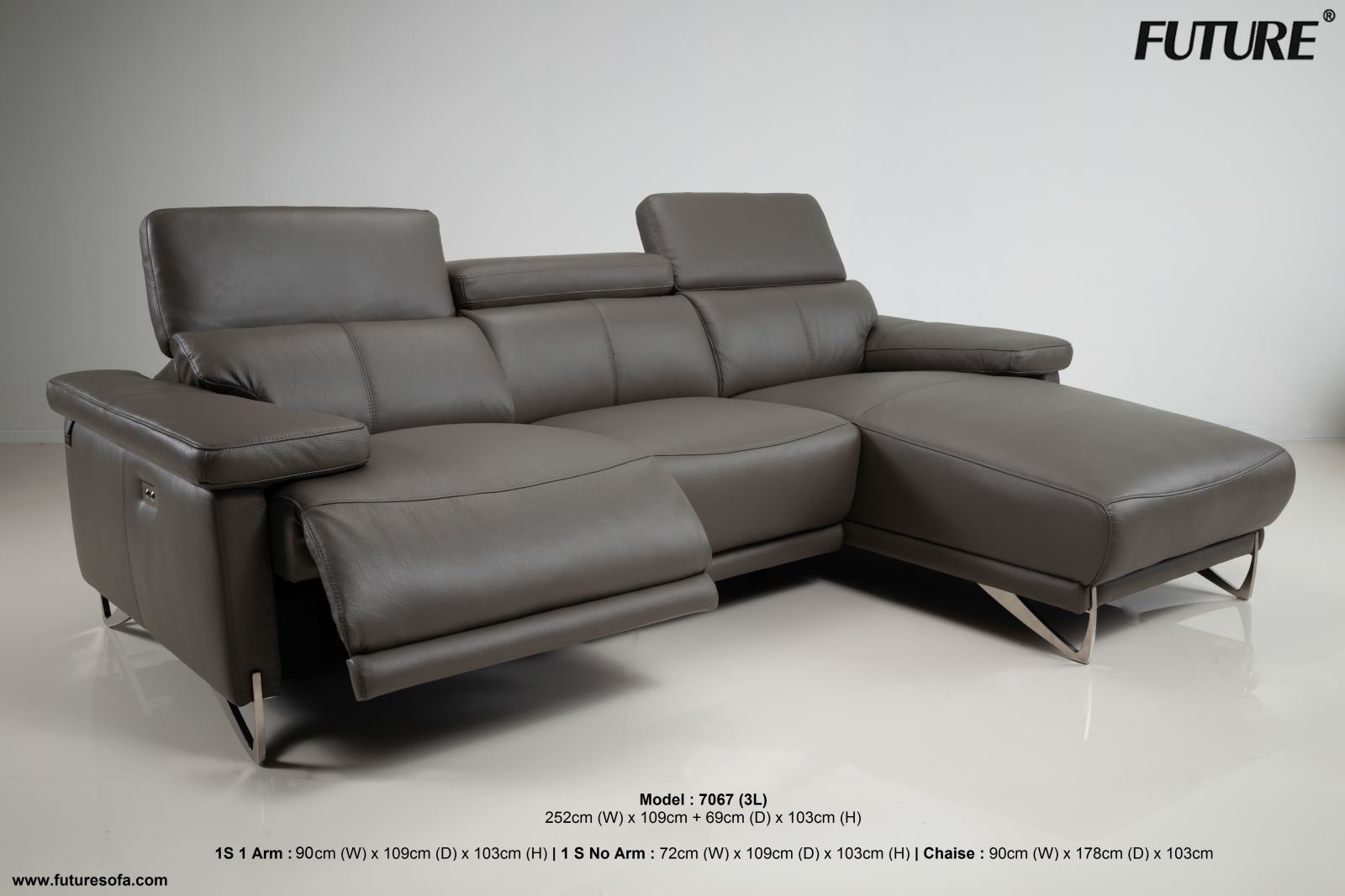 Sofa da bò chữ L Future Model 7067 3L giảm tới 40% saigonsofa.com