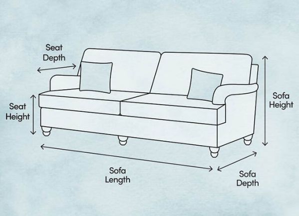 Kích thước ghế sofa 3 chỗ ngồi