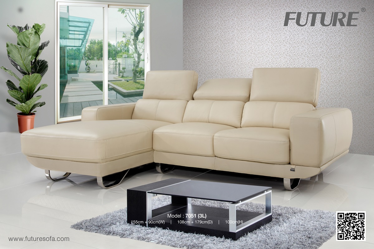 Sofa da chữ L Future Model 7051(3L) khuyến mãi 40% saigonsofa